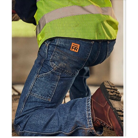 Wrangler FR Riggs Workwear Flame-Resistant Denim Jeans 44X32 Blue Cotton Mens Wo - Picture 5 of 11